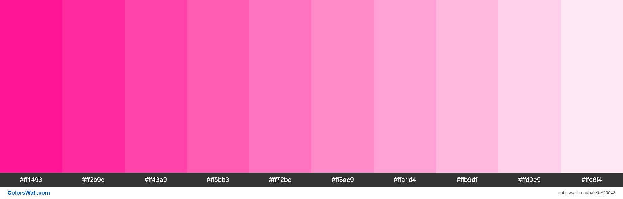 Tints Of Deep Pink Color FF1493 Hex ColorsWall