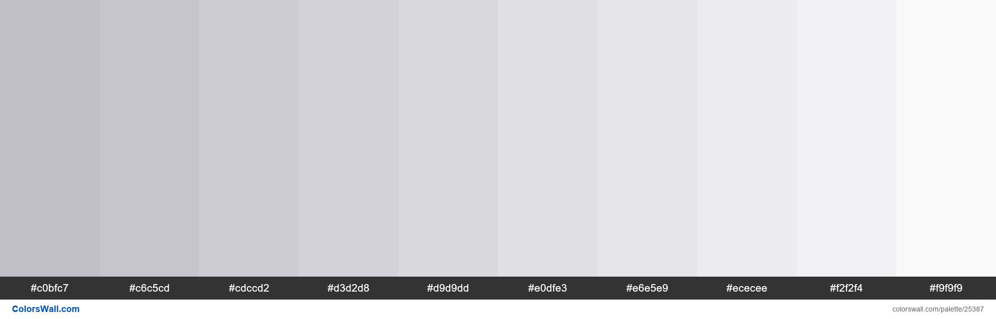 Tints of Ghost color #C0BFC7 hex - #25387