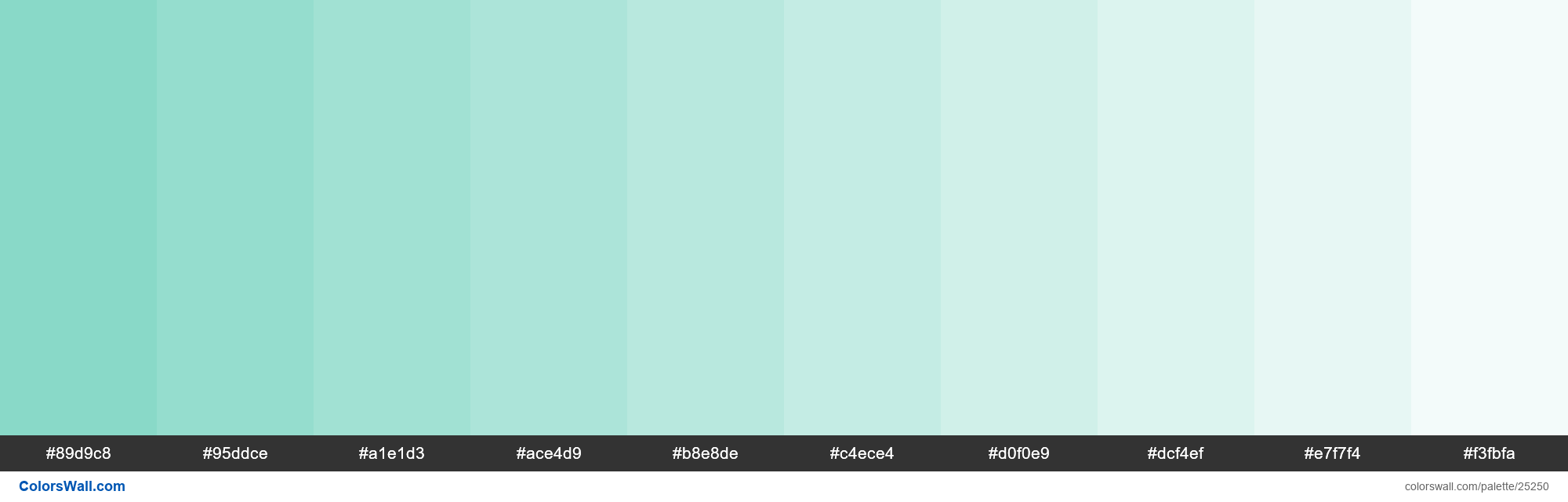 Tints of Riptide color #89D9C8 hex - ColorsWall