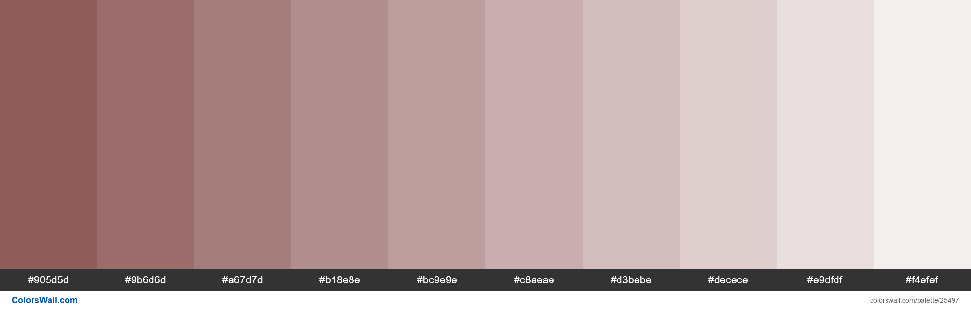 Tints of Rose Taupe color #905D5D hex - ColorsWall