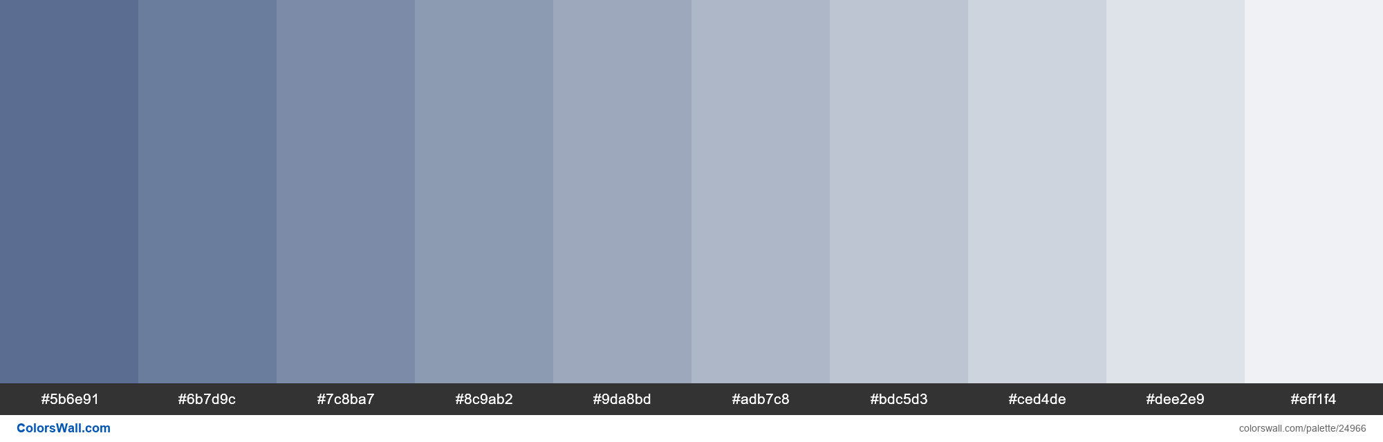 Tints of Waikawa Grey color #5B6E91 hex | ColorsWall
