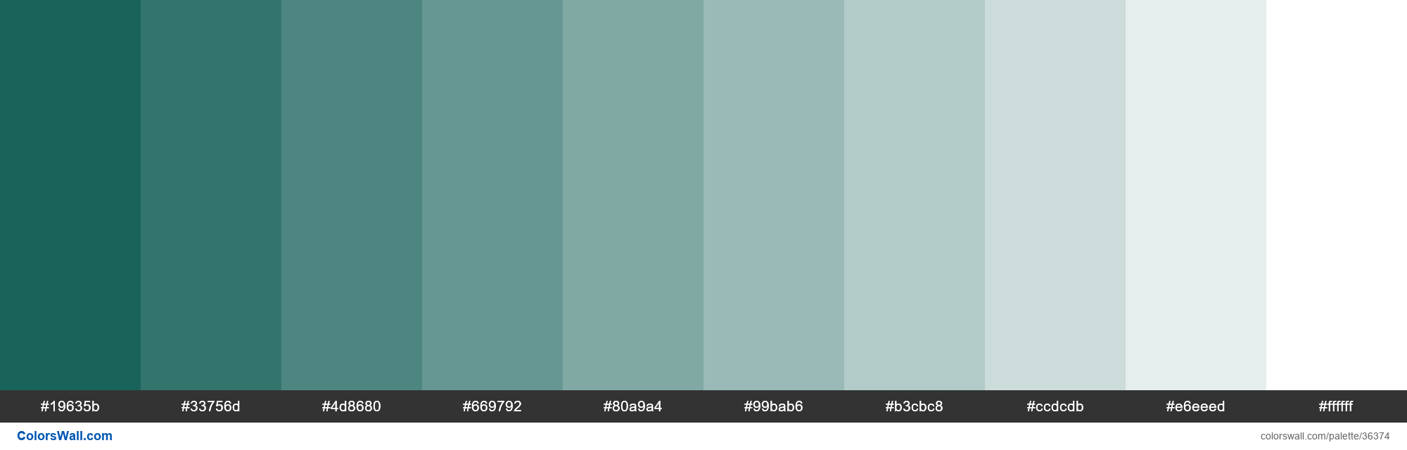 Tints Xkcd Color Dark Blue Green 005249 Hex 36374 Colorswall 