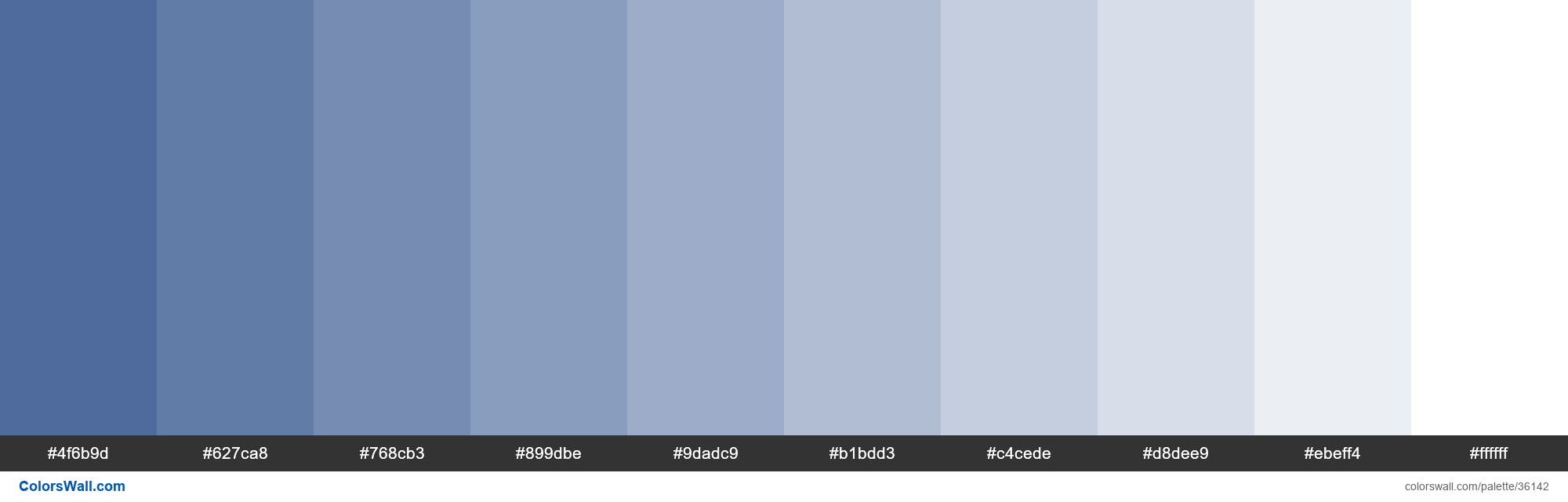 Tints XKCD Color denim blue #3b5b92 hex palette de couleurs - ColorsWall