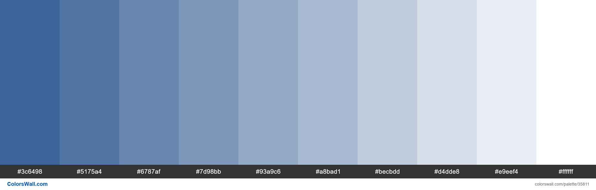 Tints XKCD Color dusk blue #26538d hex colors palette - ColorsWall