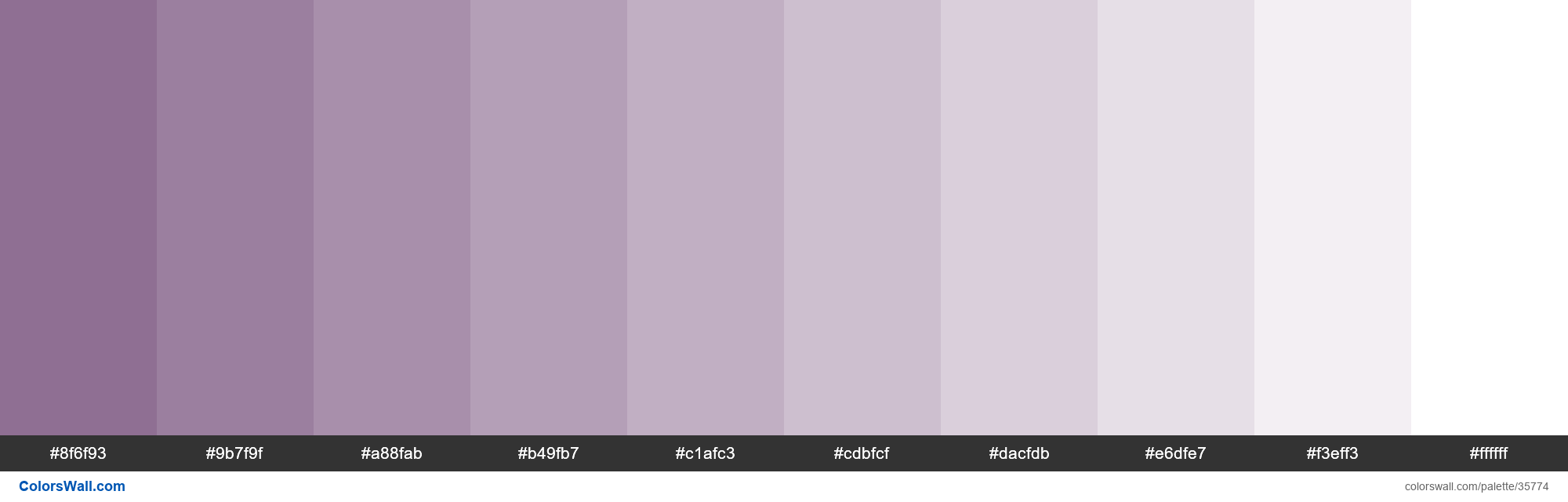Tints XKCD Color dusty purple #825f87 hex colors palette - ColorsWall