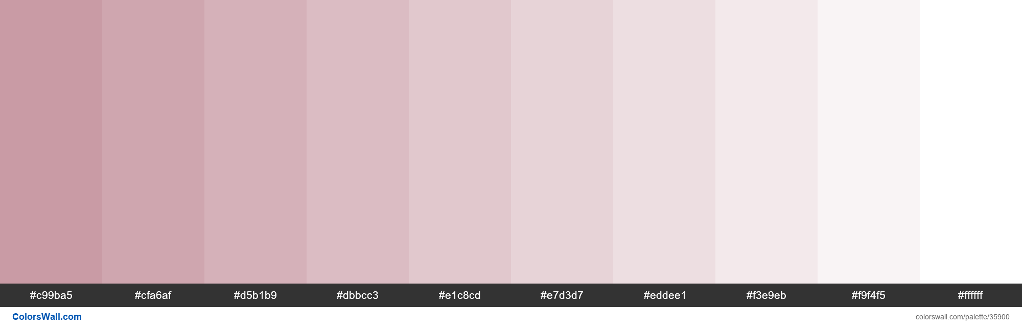 Tints XKCD Color grey pink #c3909b hex colors palette - ColorsWall
