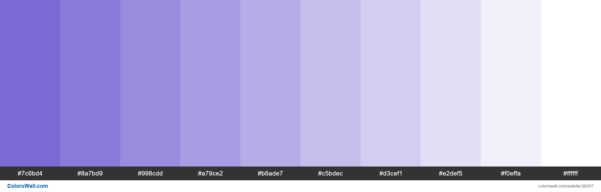 Tints XKCD Color light indigo #6d5acf hex colors palette - ColorsWall
