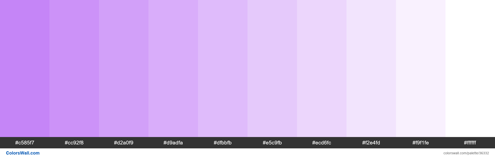 Tints XKCD Color light purple #bf77f6 hex colors palette