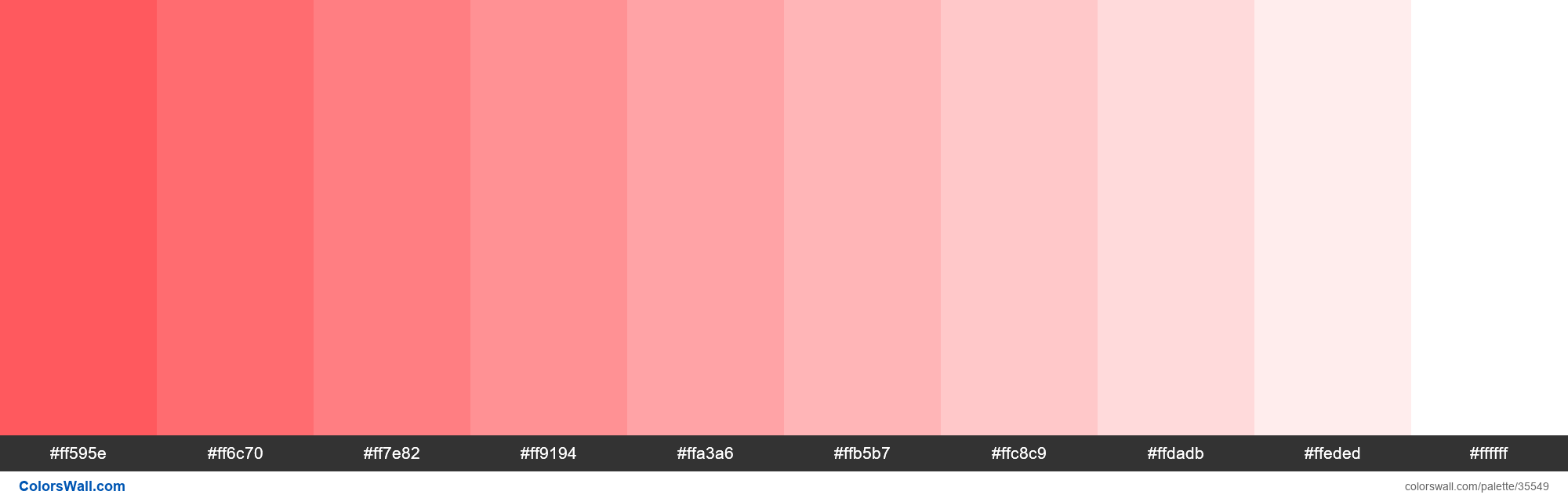 Tints XKCD Color light red hex palette | ColorsWall