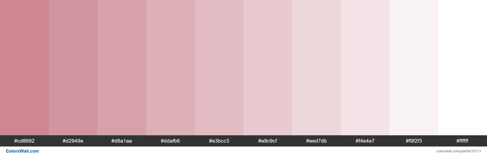 Tints XKCD Color old pink #c77986 hex colors palette - ColorsWall