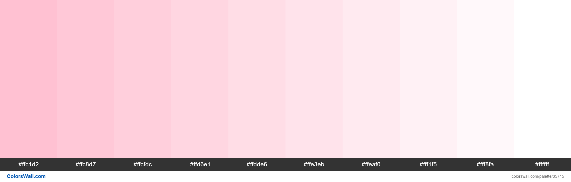 Tints XKCD Color pastel pink #ffbacd hex colors palette - ColorsWall