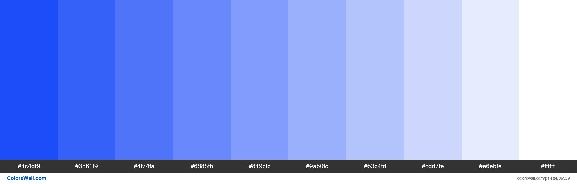 Tints XKCD Color vibrant blue #0339f8 hex colors palette - ColorsWall