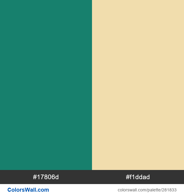 Tropical Green, Honey and Cream palette - ColorsWall