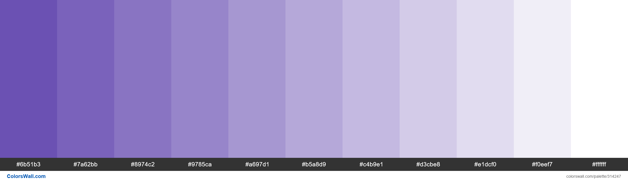 Ursula colors palette #6b51b3, #7a62bb, #8974c2 - ColorsWall