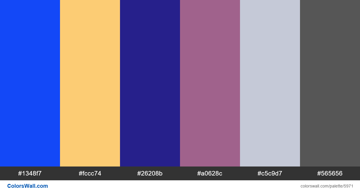 Ux 团队 design colors palette - #5971