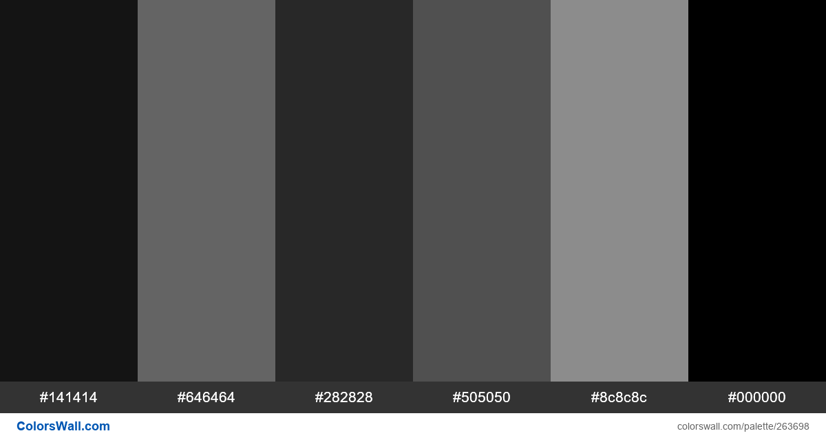 Ux ui ai figma palette #141414, #646464, #282828 - ColorsWall