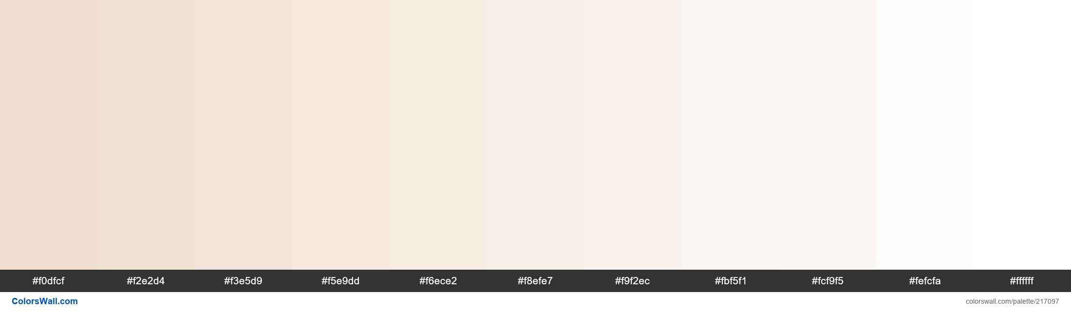 Very Light Golden colors palette - ColorsWall