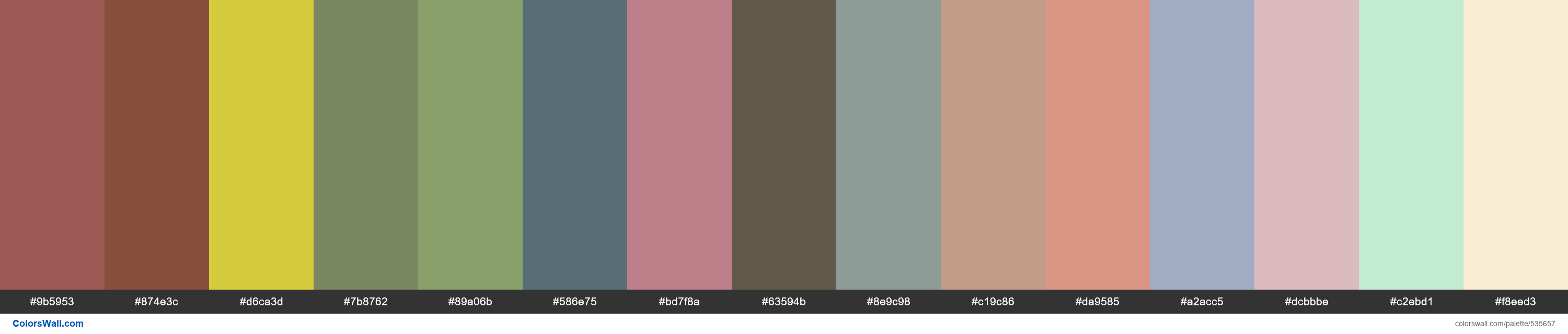 PNG image of Walleye, Wiener Dog, Wattle, Green Relict, Tendril, Moody Blues, Lipstick Pink, Winter Oak, Singing in the Rain, Chestnut Bisque, Walleye, Wiener Dog, Wattle, Green Relict, Tendril, Moody Blues, Lipstick Pink, Winter Oak, Singing in the Rain, Chestnut Bisque, - #535657