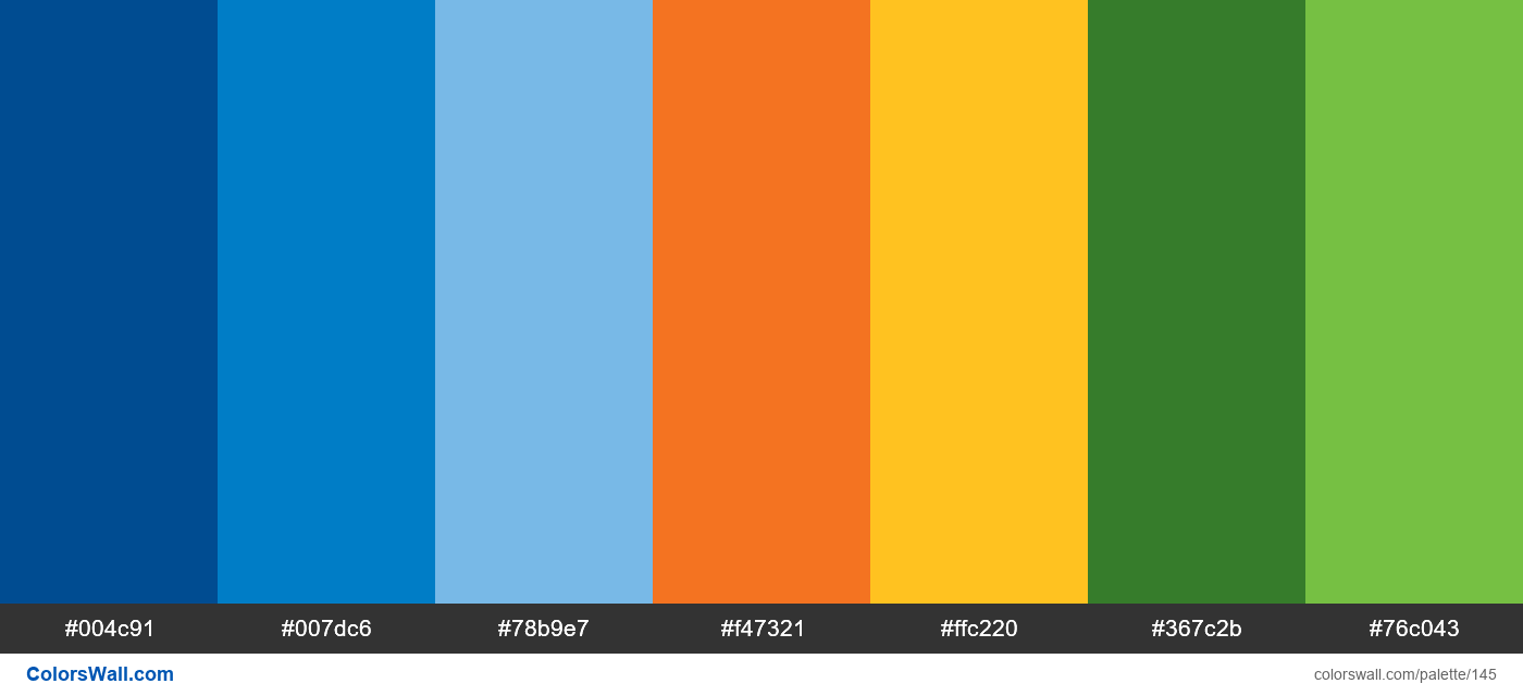 Walmart brand colors palette - #145