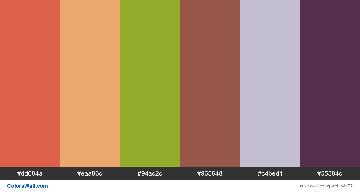 Web design daily colors palette 1234 - #4477