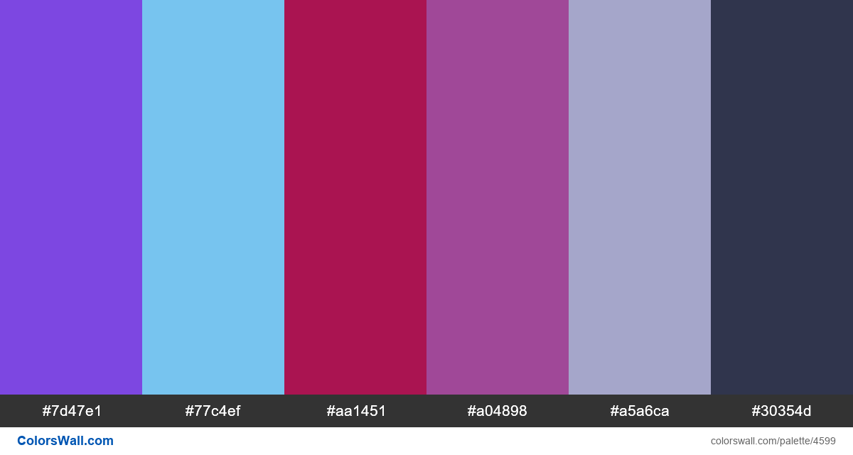 Web design daily colors palette 1346 - #4599