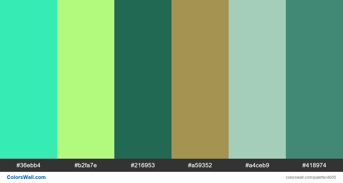 Web design daily colors palette 1352 - #4605