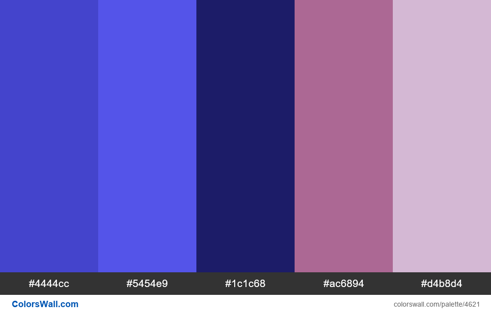 Web design daily colors palette 1368 - #4621