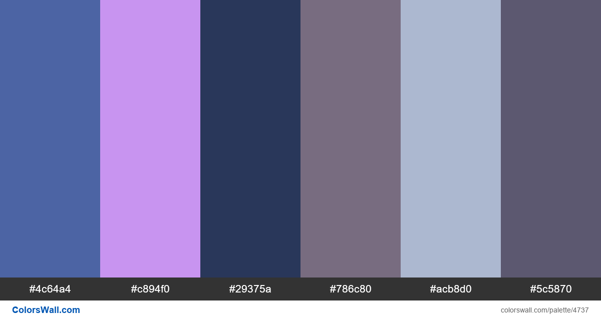 Web design daily colors palette 1476 - #4737