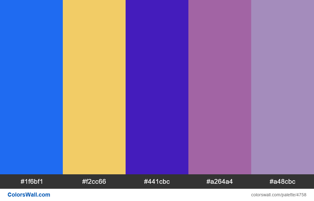 Web design daily colors palette 1496 - #4758