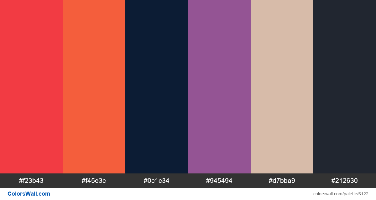 Web typography ui colors palette - #6122