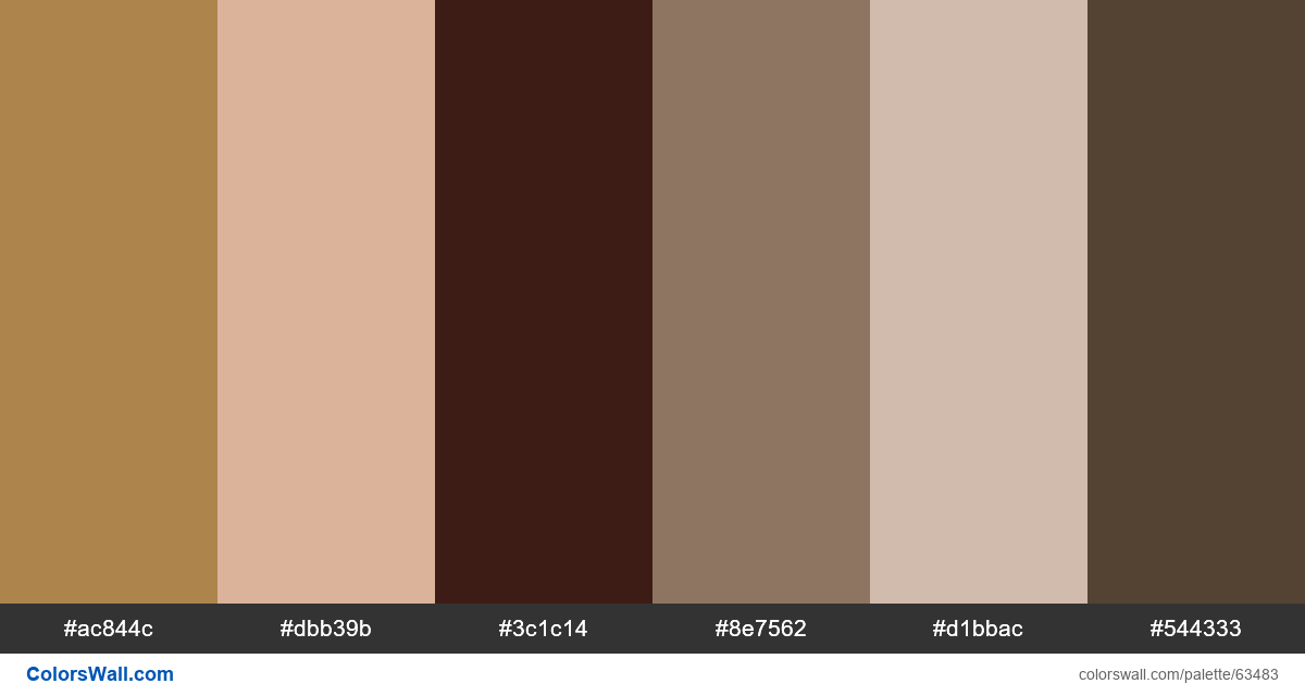 Website minimal web ui colors palette - #63483