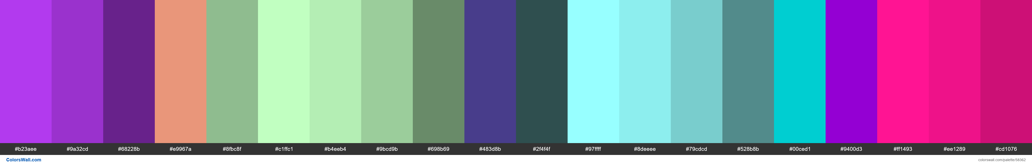 X11 colors palette chunk #5 - #58362