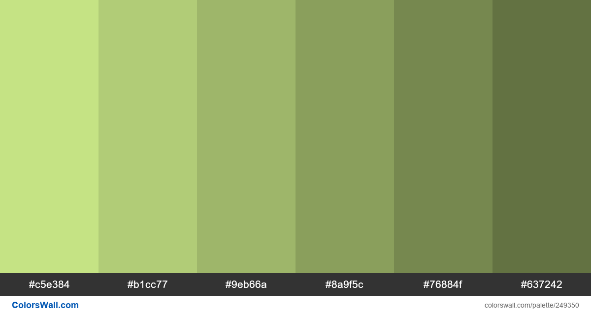 Yellow Green Shade colors palette | ColorsWall