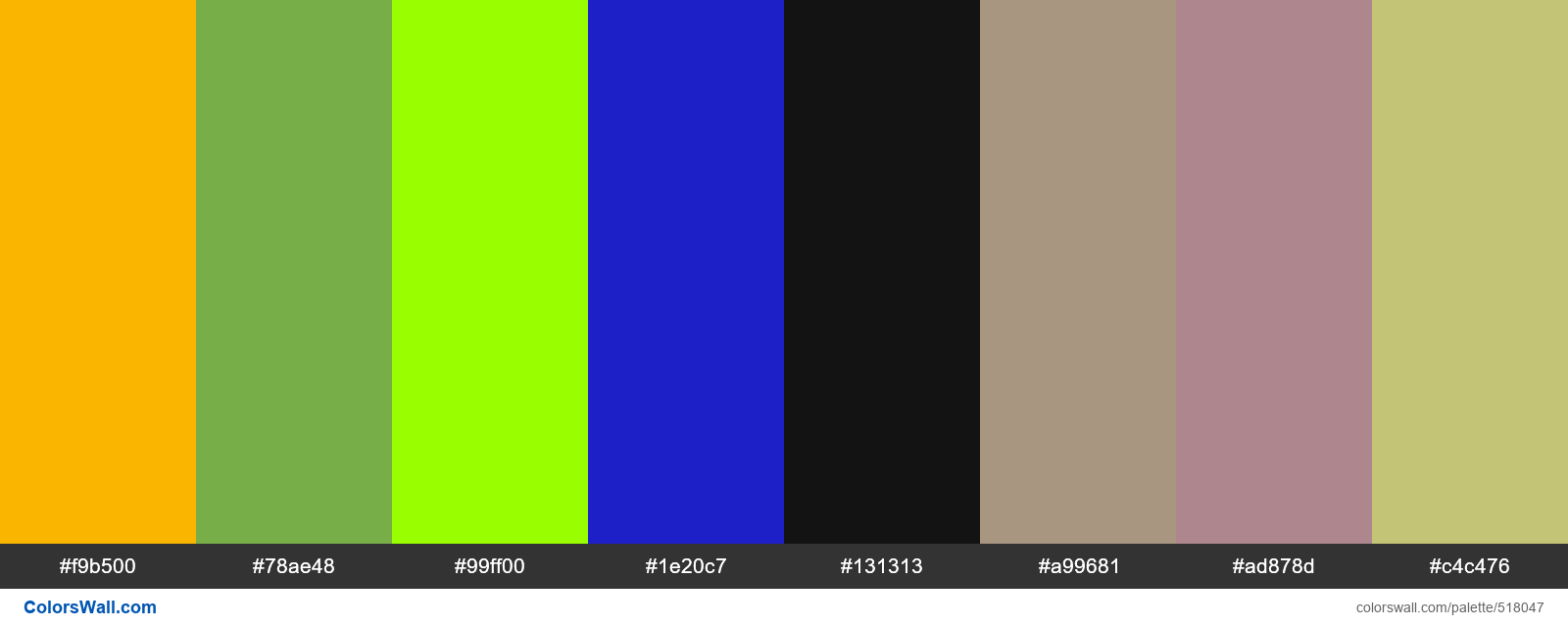 Yellow Summer, Parakeet, Greenday, Tetraammine, Cursed Black, Adolescent Rodent palette - #518047