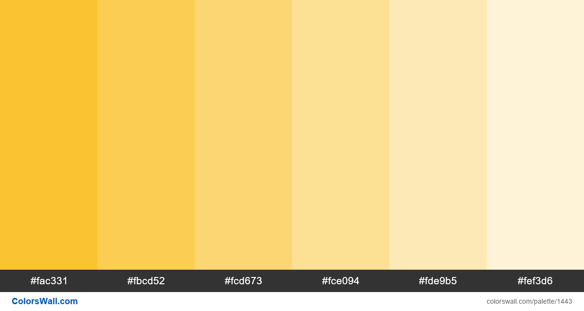 Yellow tints 6 colours - #1443
